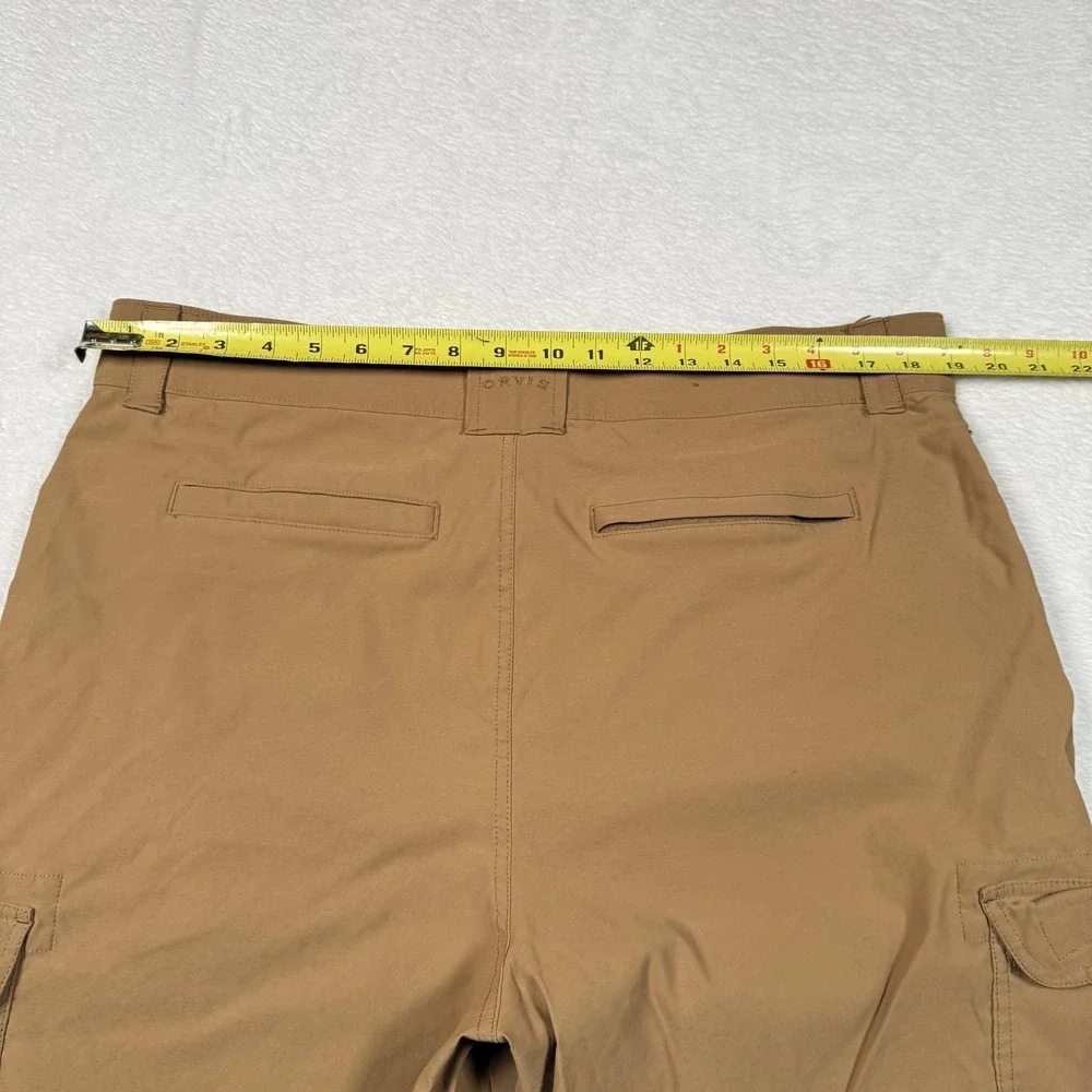 Orvis Cargo Shorts Mens 38‎ Beige Nylon Stretch Outdoor Hiking Casual Pockets